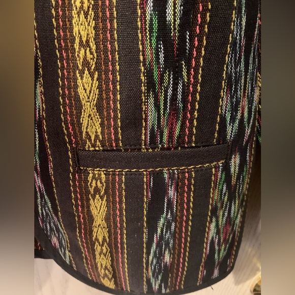 Nordstrom Rubbish Embroidered Open Front Cotton Jacket Size Large - Picture 6 of 8